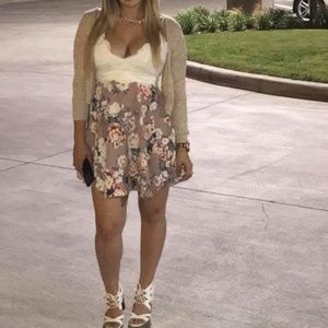 White and floral summer dress